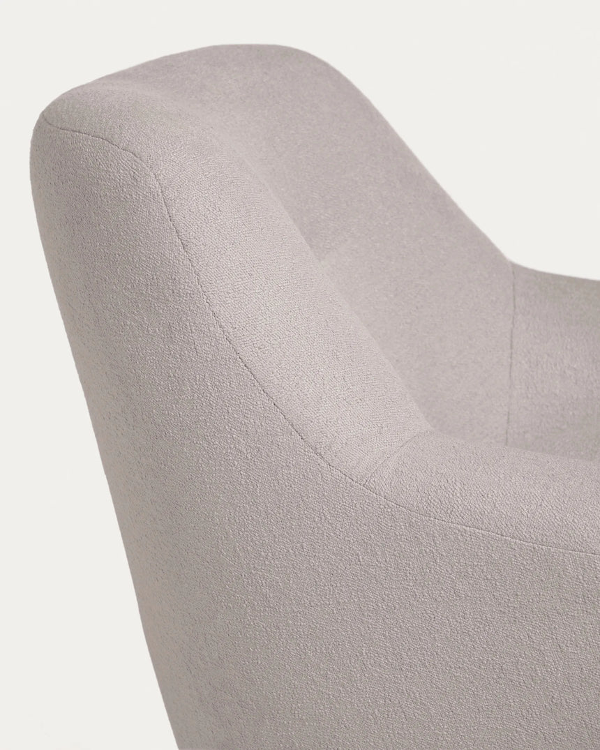 Candela Sessel Mikro-Bouclé in Grau FSC Mix Credit von Kave Home – Produktbild 9