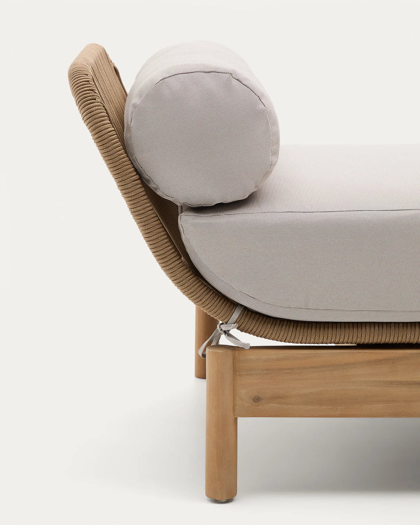 Catalina Daybed aus Seil in Grau und massivem Akazienholz FSC 100% von Kave Home – Produktbild 2