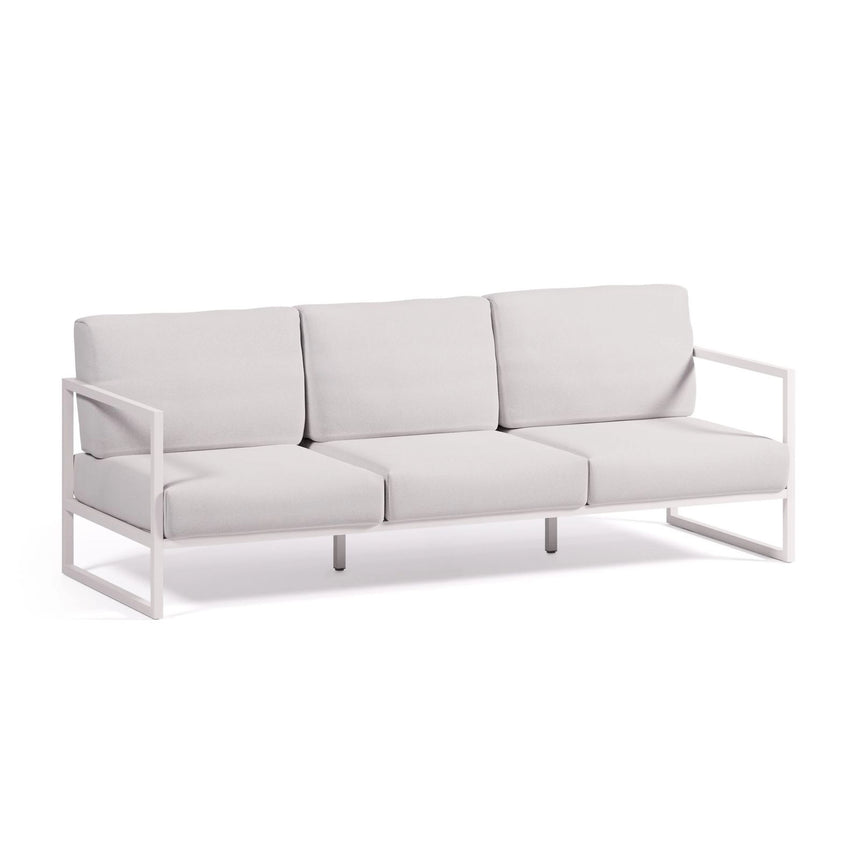 Comova 3-Sitzer-Sofa 100% weiß und Aluminium weiß 222 cm von Kave Home – Bild 1