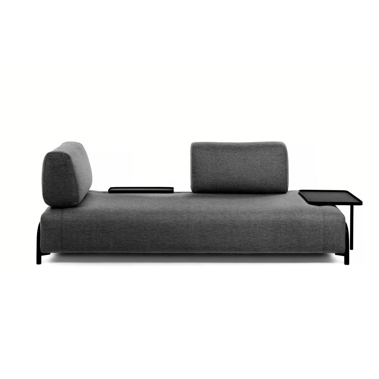 Compo 3-Sitzer Sofa dunkelgrau mit kleinem Tablett 232 cm von Kave Home – Produktbild 4