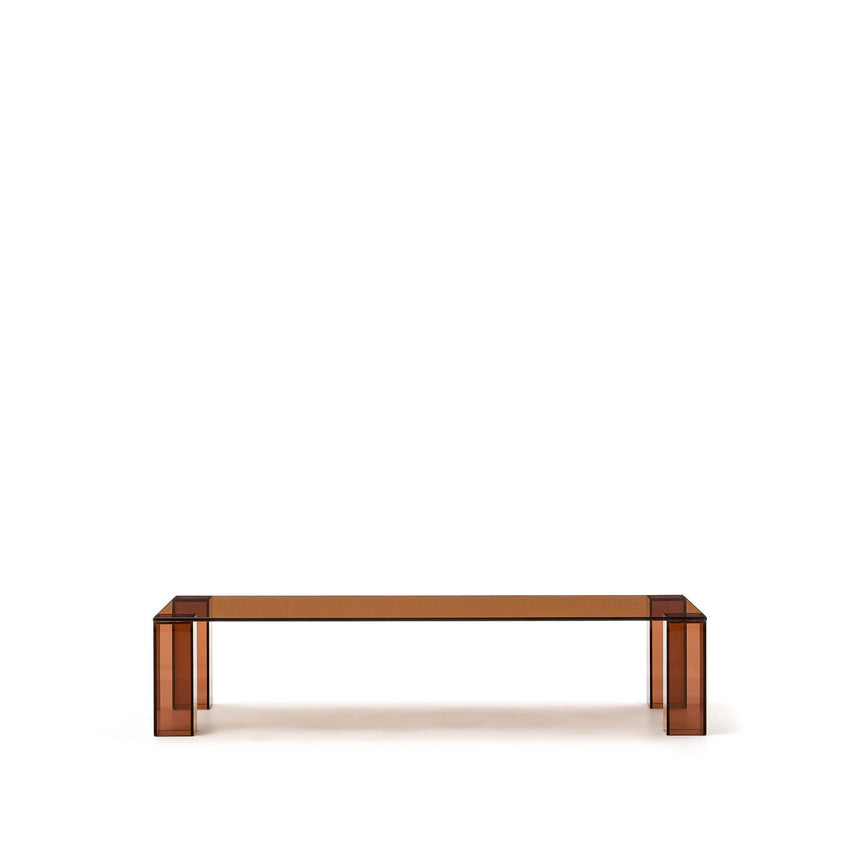 Couchtisch Adularia aus braunem gehärtetem Glas 140 x 60 cm von Kave Home – Bild 1