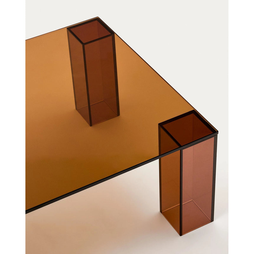Couchtisch Adularia aus braunem gehärtetem Glas 140 x 60 cm von Kave Home – Bild 10