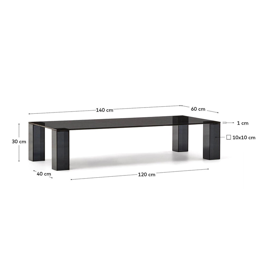 Couchtisch Adularia aus gehärtetem Glas 140 x 60 cm von Kave Home – Bild 4