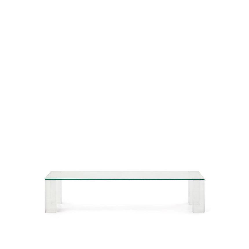 Couchtisch Adularia aus transparentem gehärtetem Glas 140 x 60 cm von Kave Home – Bild 1