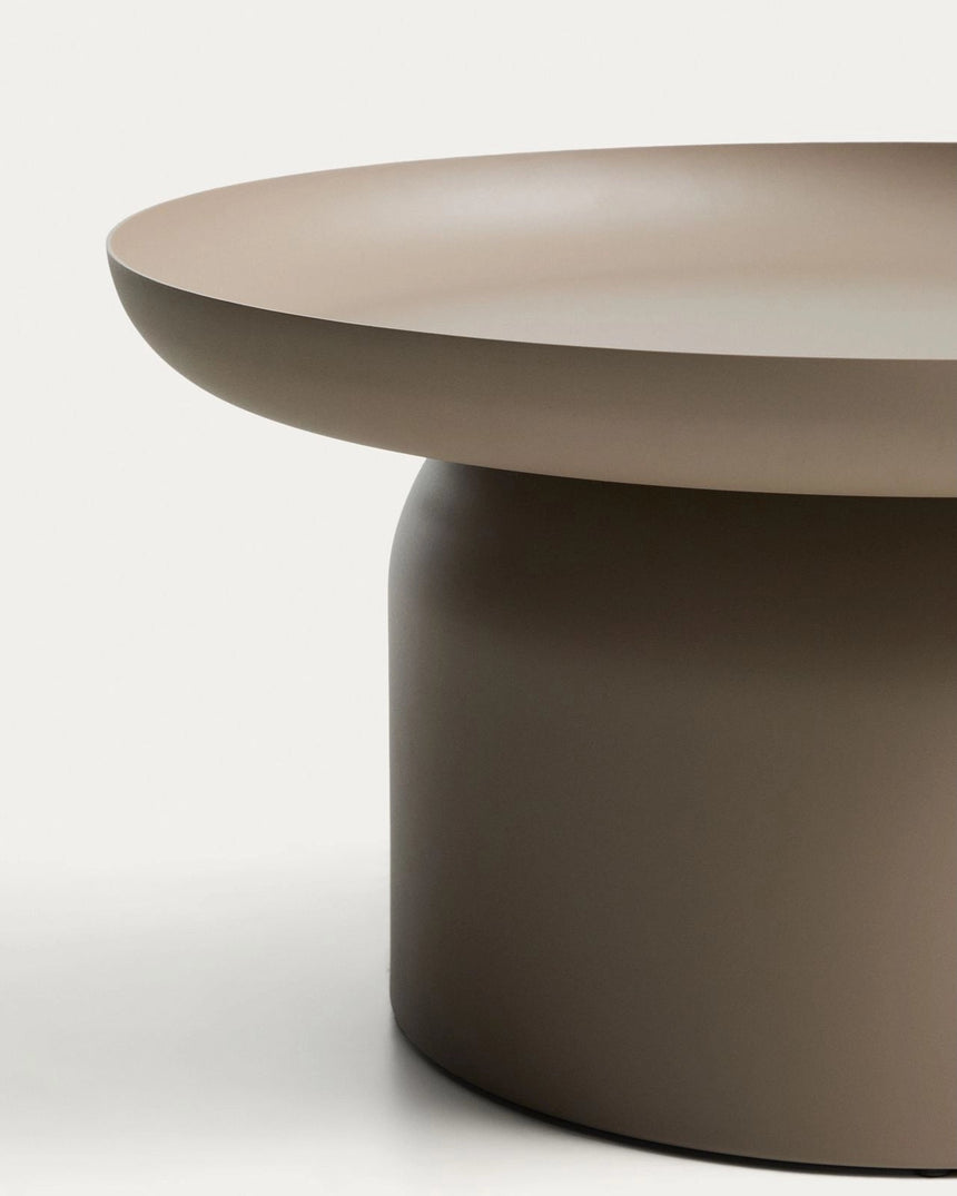 Couchtisch Arcola aus Aluminium in Taupe, Ø 70 cm von Kave Home – Bild 2