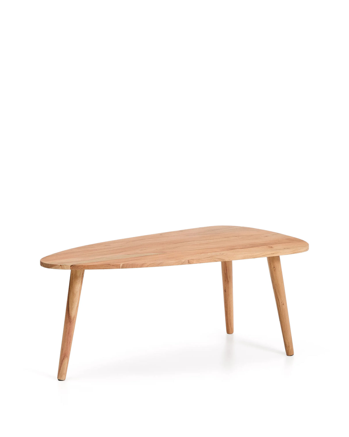 Couchtisch Duvani aus massivem Akazienholz mit gebleichtem Finish Ø 110 x 60 cm von Kave Home – Produktbild 1