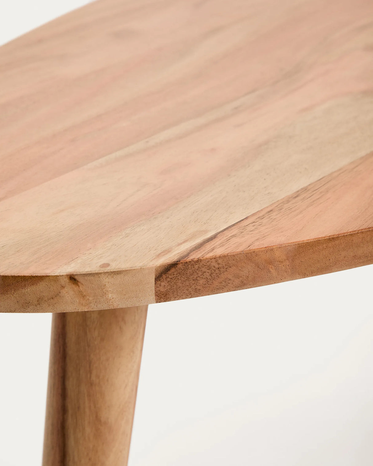 Couchtisch Duvani aus massivem Akazienholz mit gebleichtem Finish Ø 110 x 60 cm von Kave Home – Produktbild 7