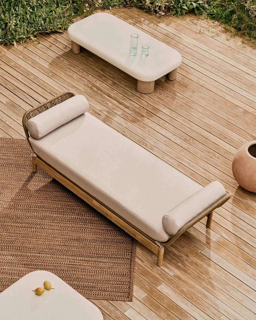 Couchtisch Labra aus Zement und Akazienholz 140 x 70 cm von Kave Home – Produktbild 8