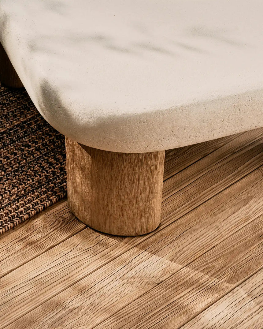 Couchtisch Labra aus Zement und Akazienholz 80 x 80 cm FSC 100% von Kave Home – Bild 5