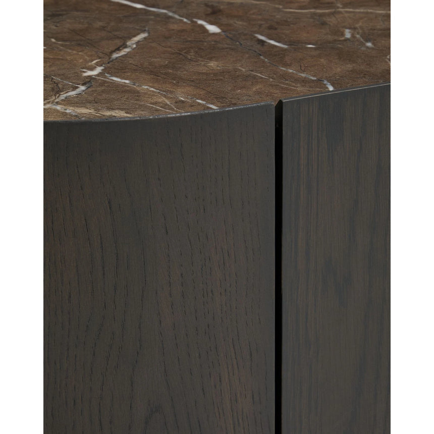 Couchtisch Nemore mit 1 Schublade aus Eichenfurnier und Keramikplatte mit Emperador-Marmor-Effekt, FSC Mix Credit 140 x 60 cm von Kave Home – Bild 8