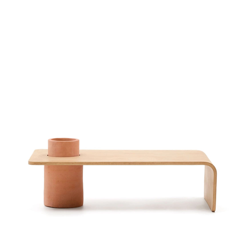 Couchtisch Olaria aus Terrakotta und Eichenfurnier mit naturfarbenem Finish 110 x 60 cm von Kave Home – Bild 5