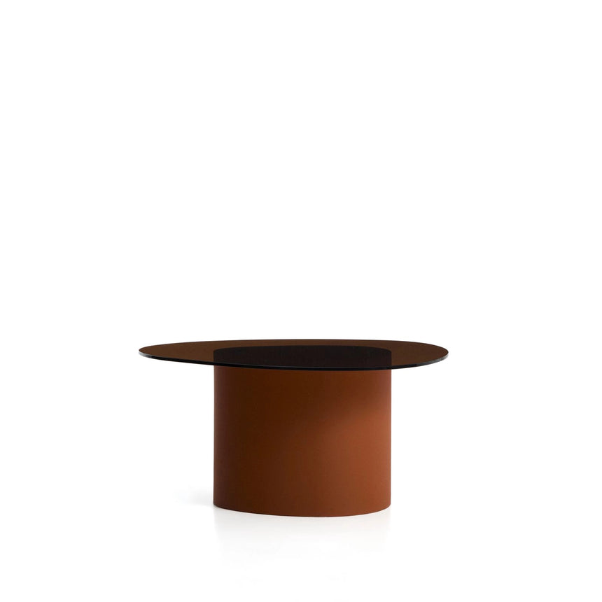 Couchtisch Olir aus gehärtetem Glas und braunem Stahl 82 x 74 cm von Kave Home – Bild 1
