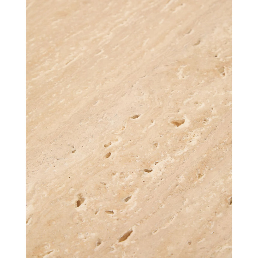 Couchtisch Pirita aus beigem Travertin mit Beinen aus massivem Eichenholz mit naturfarbenem Finish, 147 x 65 cm, FSC 100 % von Kave Home – Bild 14