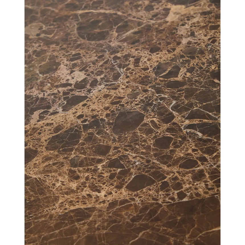 Couchtisch Pirita aus braunem Marmor mit Beinen aus massivem Eichenholz, 147 x 65 cm, FSC 100 % von Kave Home – Bild 7