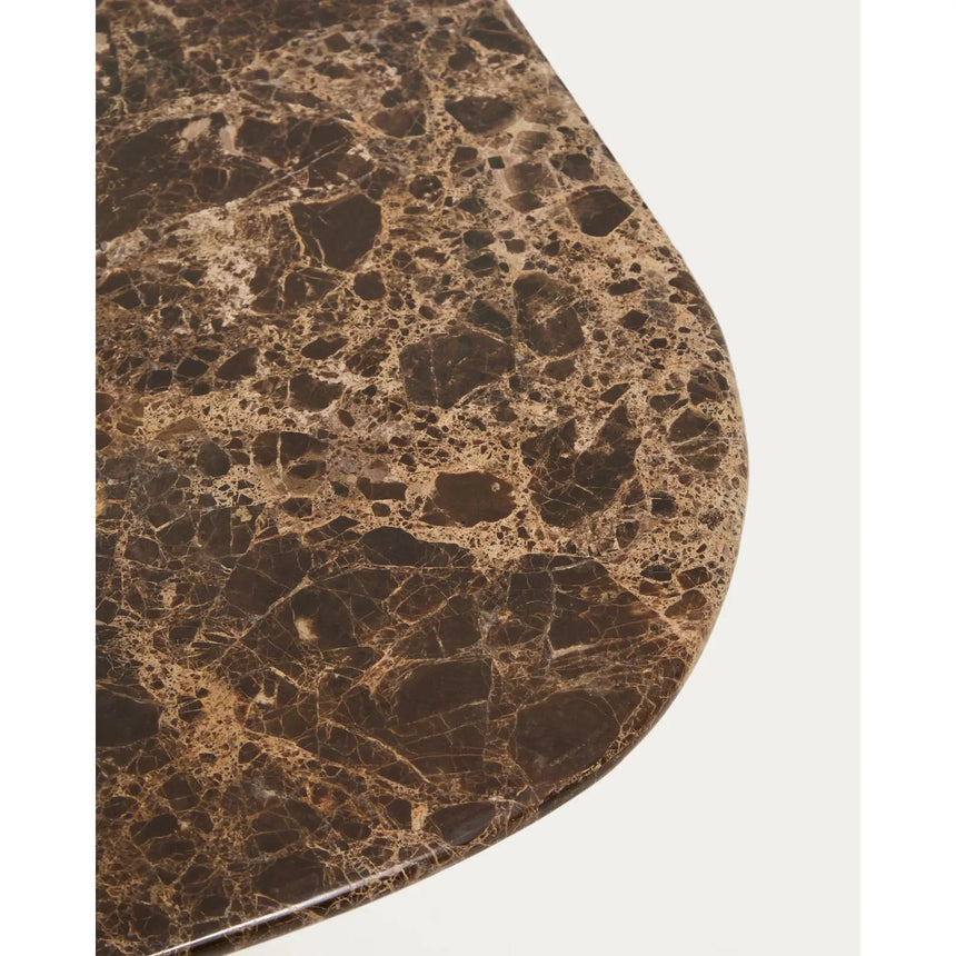 Couchtisch Pirita aus braunem Marmor mit Beinen aus massivem Eichenholz mit naturfarbenem Finish, 147 x 65 cm, FSC 100 % von Kave Home – Bild 10