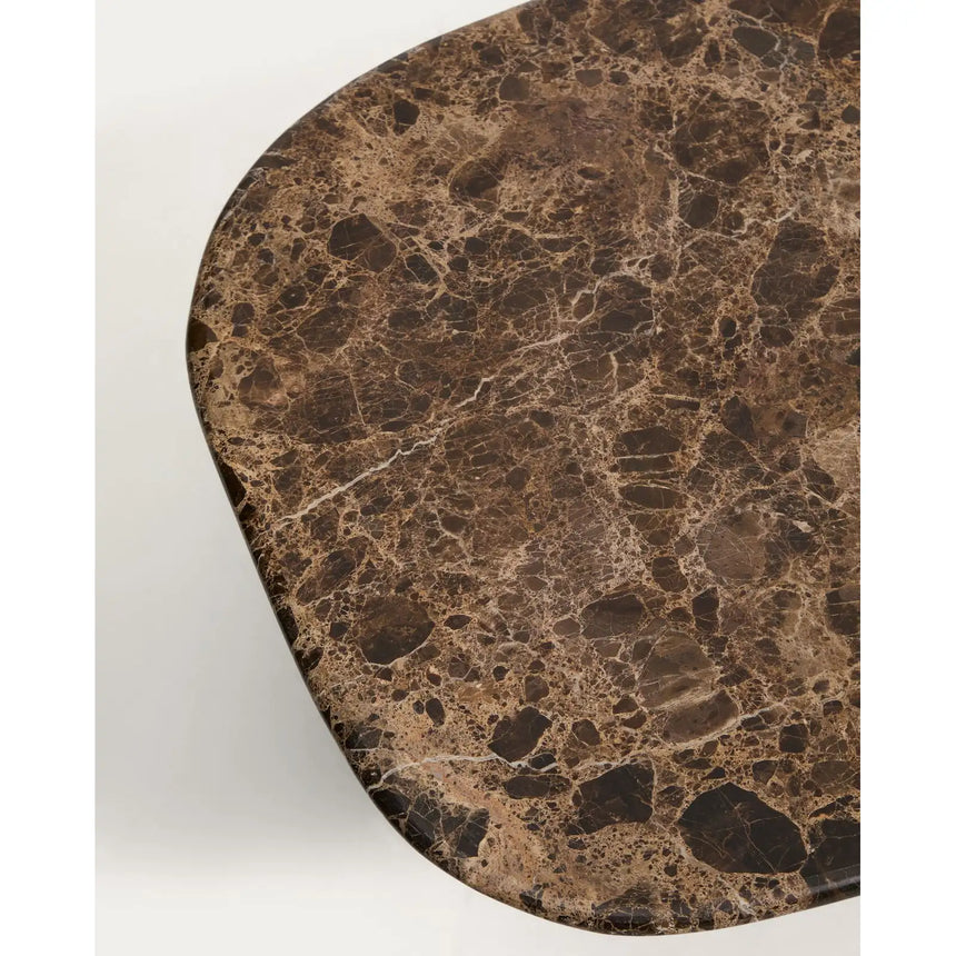 Couchtisch Pirita aus braunem Marmor mit Beinen aus massivem Eichenholz mit naturfarbenem Finish, 147 x 65 cm, FSC 100 % von Kave Home – Bild 7