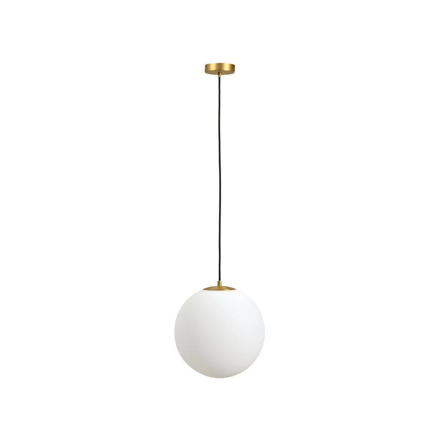 Deckenleuchte Brisia aus Metall mit gebürstetem Messing-Finish und einer mattierten Glaskugel Ø 30 cm von Kave Home – Bild 1