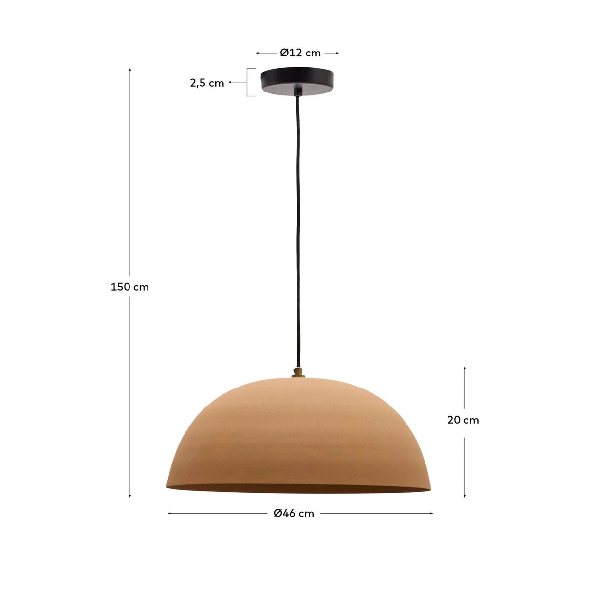 Deckenleuchte Nibla aus Metall in Terrakottaoptik Ø 46 cm von Kave Home – Bild 4