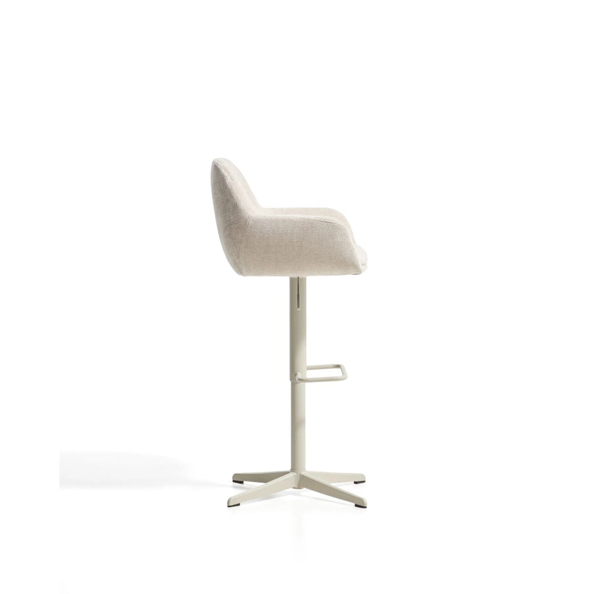 Drehhocker Dorina mit Chenille und Stahlbeinen von Kave Home – Bild 5
