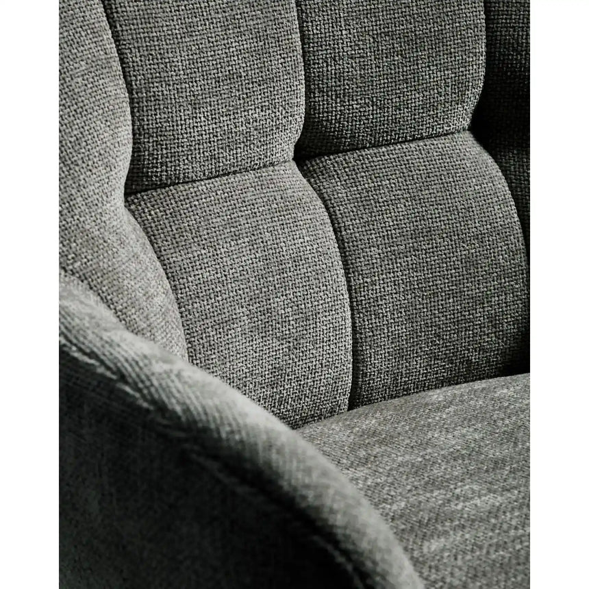 Drehhocker Dorina mit grüner Chenille und Stahlbeinen mit grünem Finish von Kave Home – Bild 11