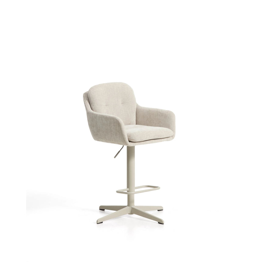 Drehhocker Lexa mit Chenille und Stahlbeinen, verschiedene Finishes von Kave Home – Bild 13