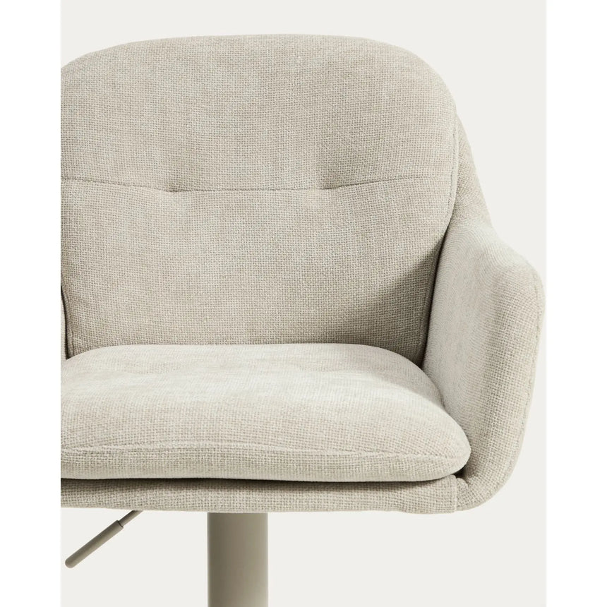 Drehhocker Lexa mit Chenille und Stahlbeinen, verschiedene Finishes von Kave Home – Bild 14