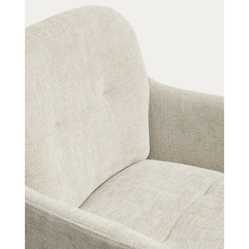 Drehhocker Lexa mit Chenille und Stahlbeinen, verschiedene Finishes von Kave Home – Bild 15