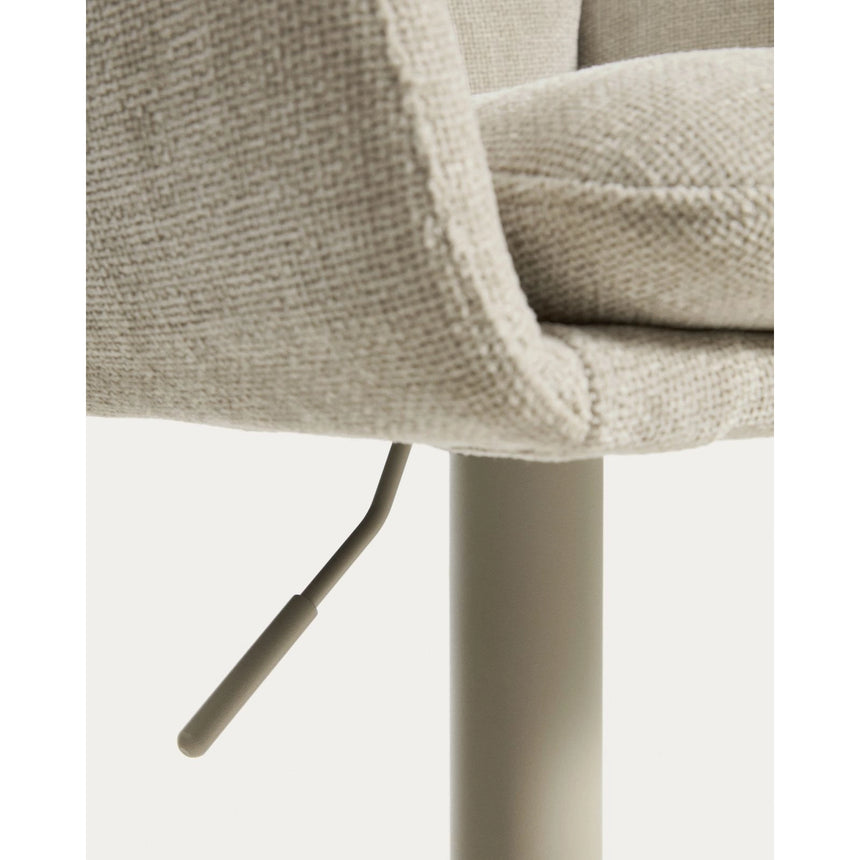 Drehhocker Lexa mit Chenille und Stahlbeinen, verschiedene Finishes von Kave Home – Bild 18