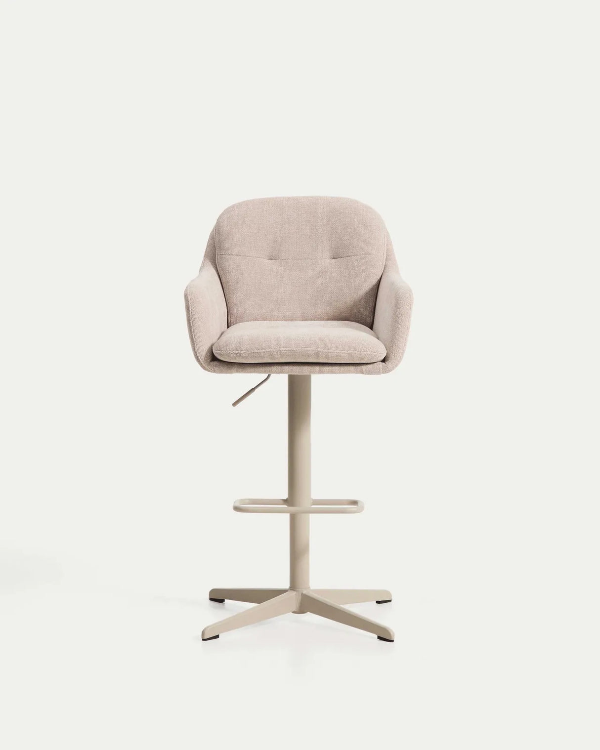 Drehhocker Lexa mit Chenille und Stahlbeinen, verschiedene Finishes von Kave Home – Bild 3