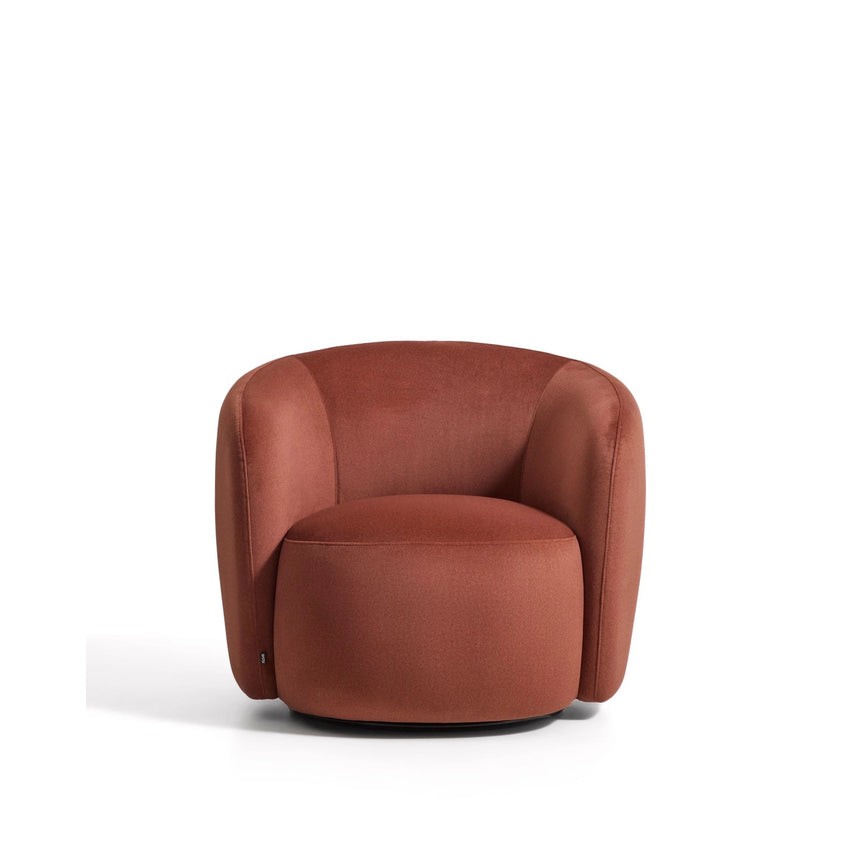 Drehsessel Odenia in Samtoptik in Terrakotta FSC Mix Credit von Kave Home – Bild 5