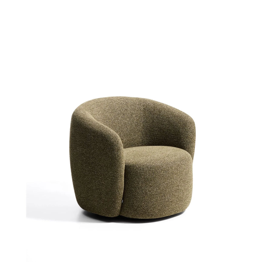 Drehsessel Odenia mit olivgrünem Micro-Bouclé von Kave Home – Bild 1