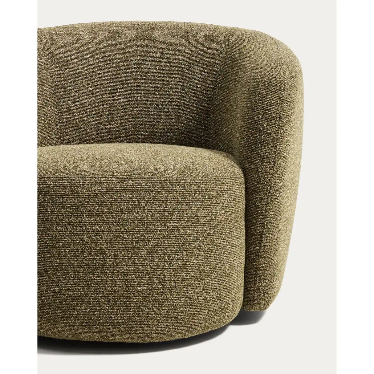 Drehsessel Odenia mit olivgrünem Micro-Bouclé von Kave Home – Bild 9