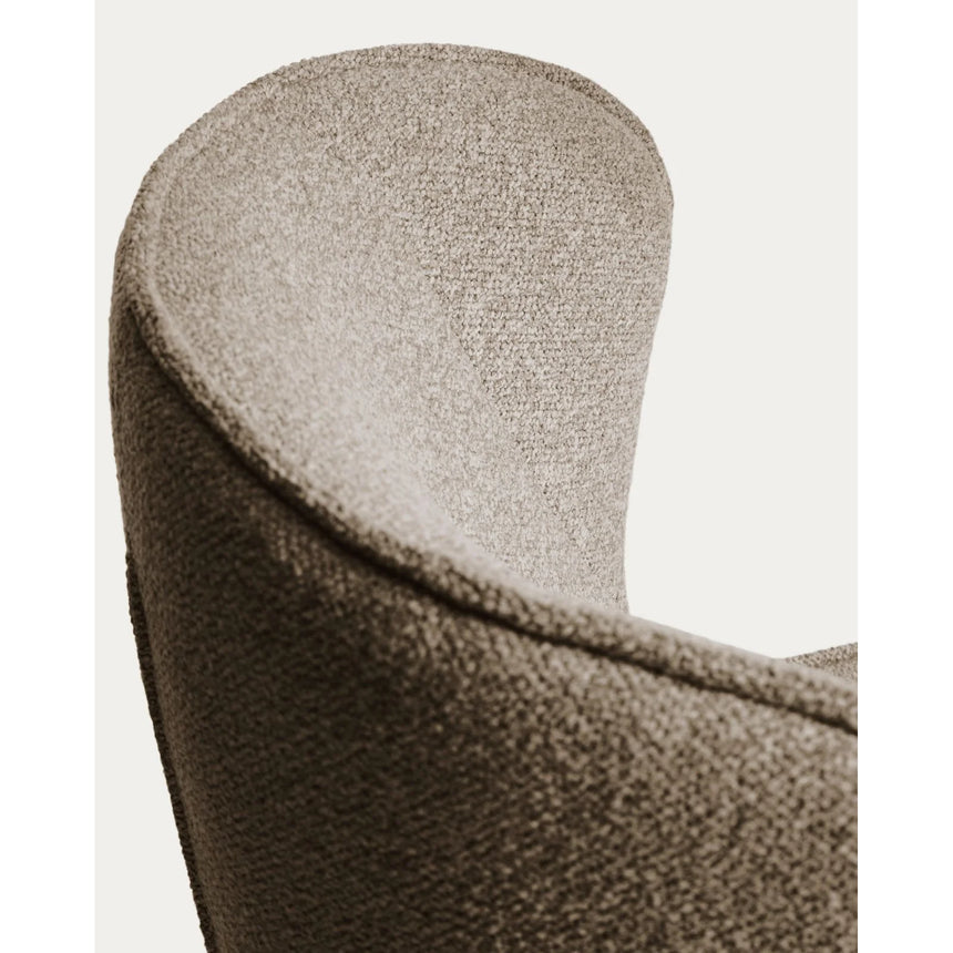 Drehsessel Sorile mit Chenille und schwarz lackiertem Stahl, FSC 100 % von Kave Home – Bild 8