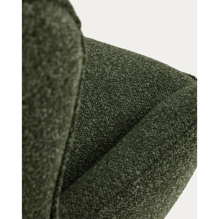 Drehsessel Sorile mit dunkelgrüner Chenille und schwarz lackiertem Stahl, FSC 100 % von Kave Home – Bild 9