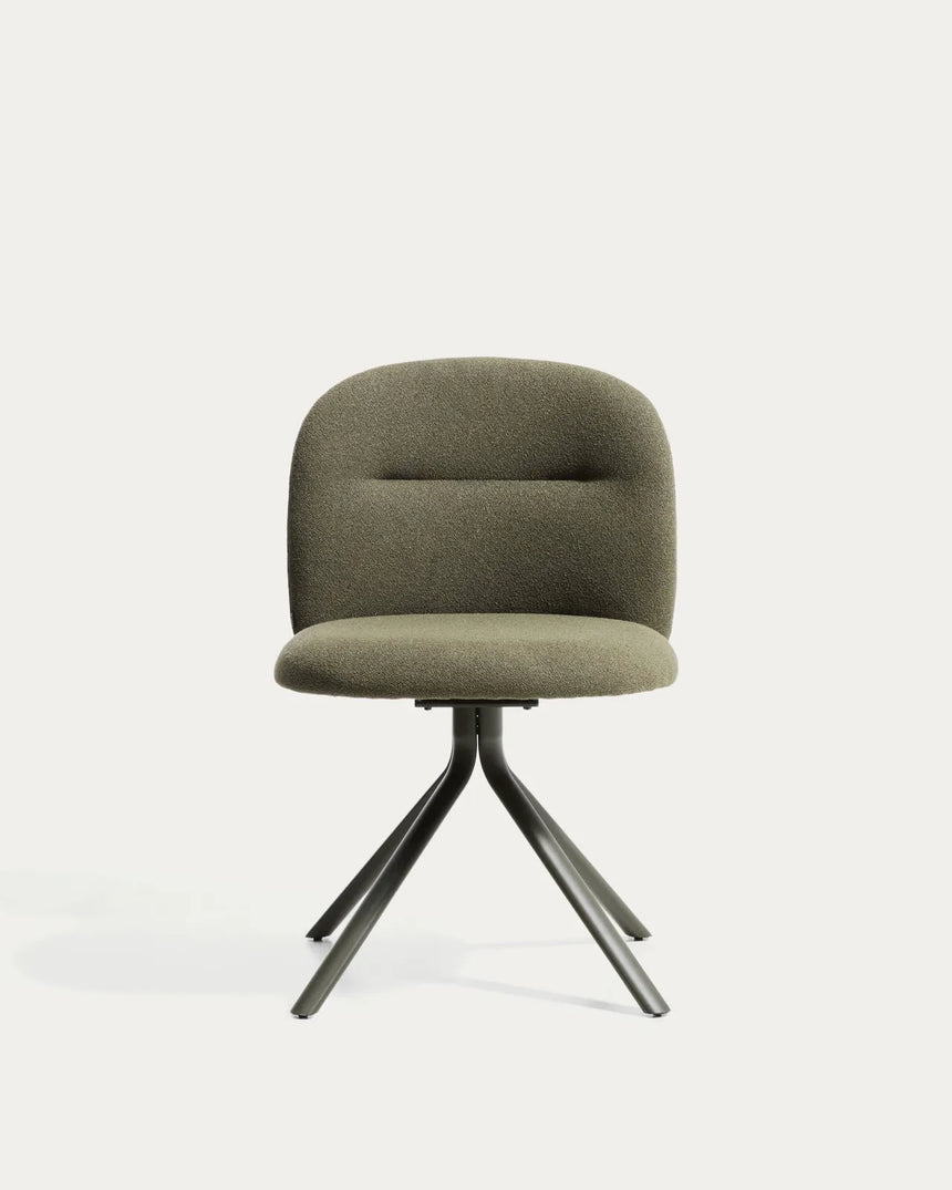 Drehstuhl Arino aus Chenille und Metallbeinen von Kave Home – Bild 3