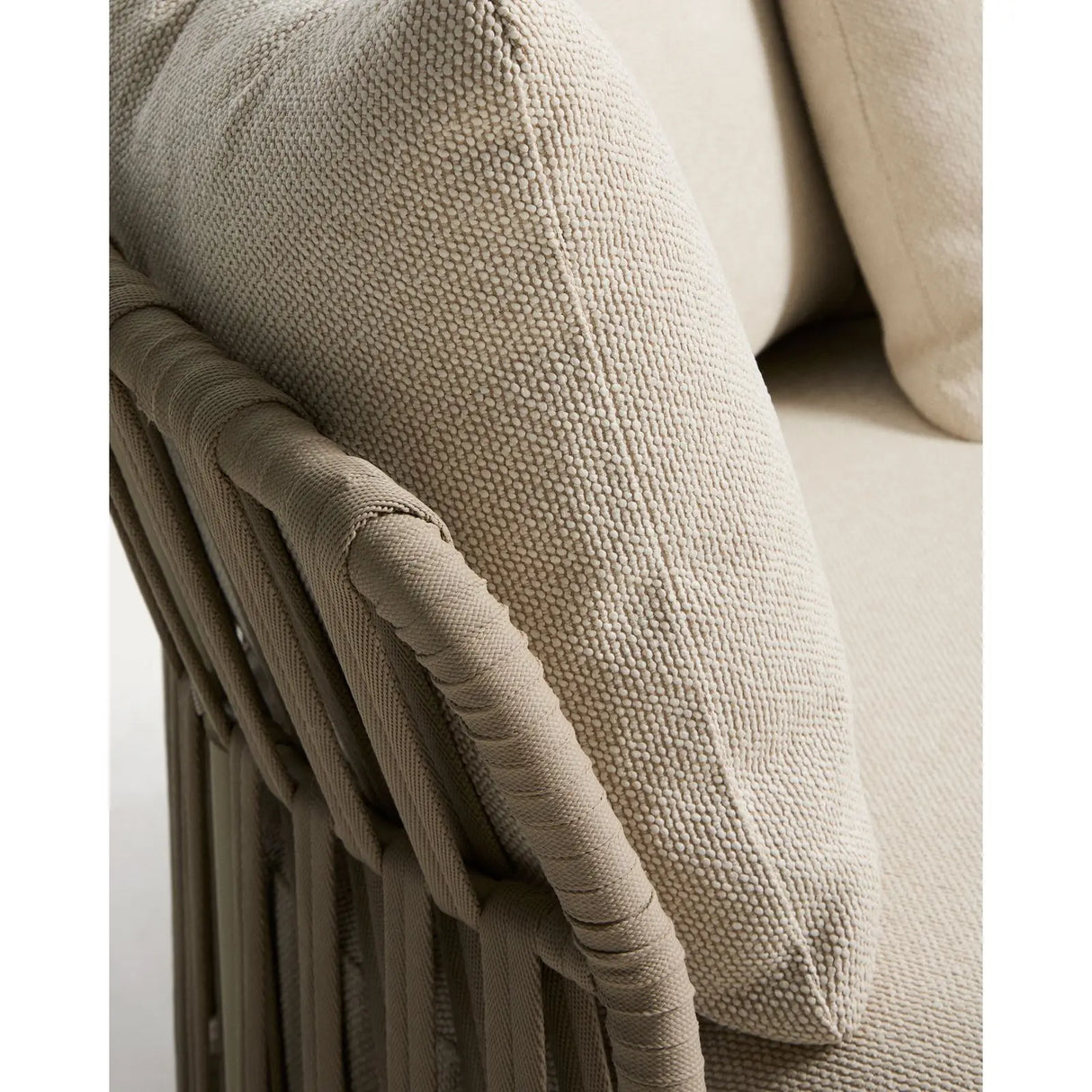 Ecrufarbenes 2-Sitzer-Sofa Osani mit taupefarbenem Seil, 170 cm von Kave Home – Bild 10