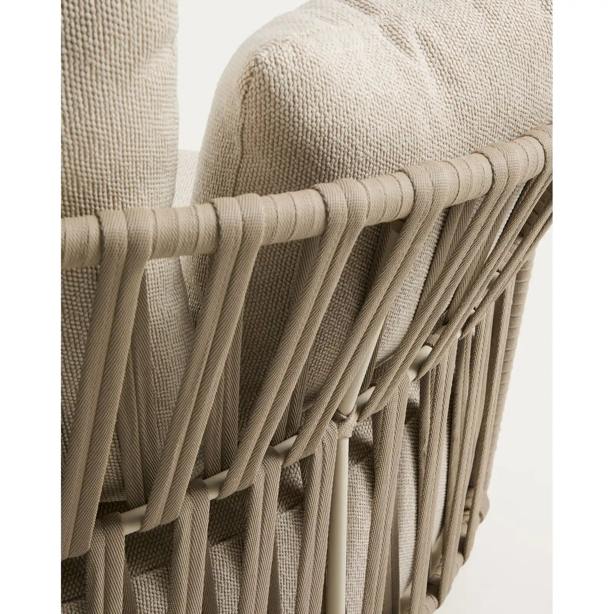 Ecrufarbenes 2-Sitzer-Sofa Osani mit taupefarbenem Seil, 170 cm von Kave Home – Bild 12