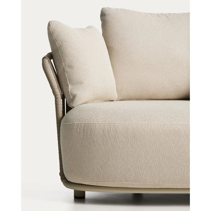 Ecrufarbenes 2-Sitzer-Sofa Osani mit taupefarbenem Seil, 170 cm von Kave Home – Bild 9
