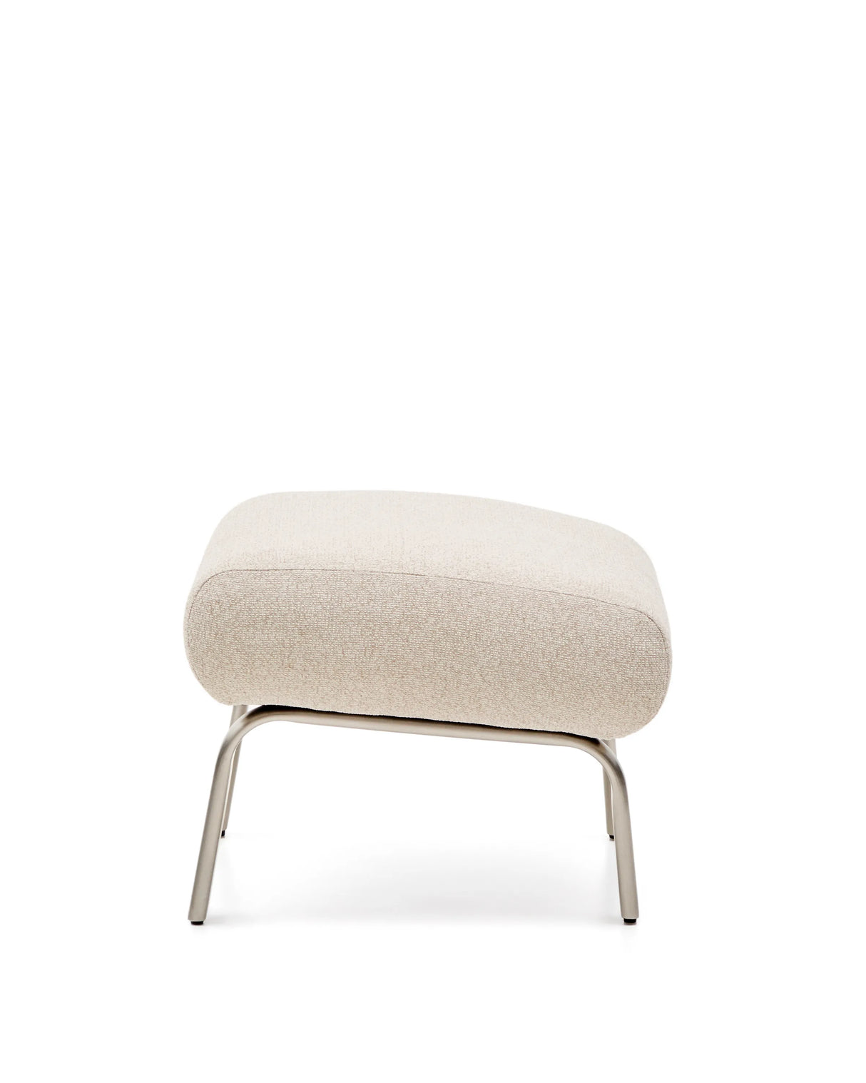 Fußablage Amsen in Beige mit Beinen aus em gebürsteten Edelstahl 68 x 55 cm von Kave Home – Produktbild 7