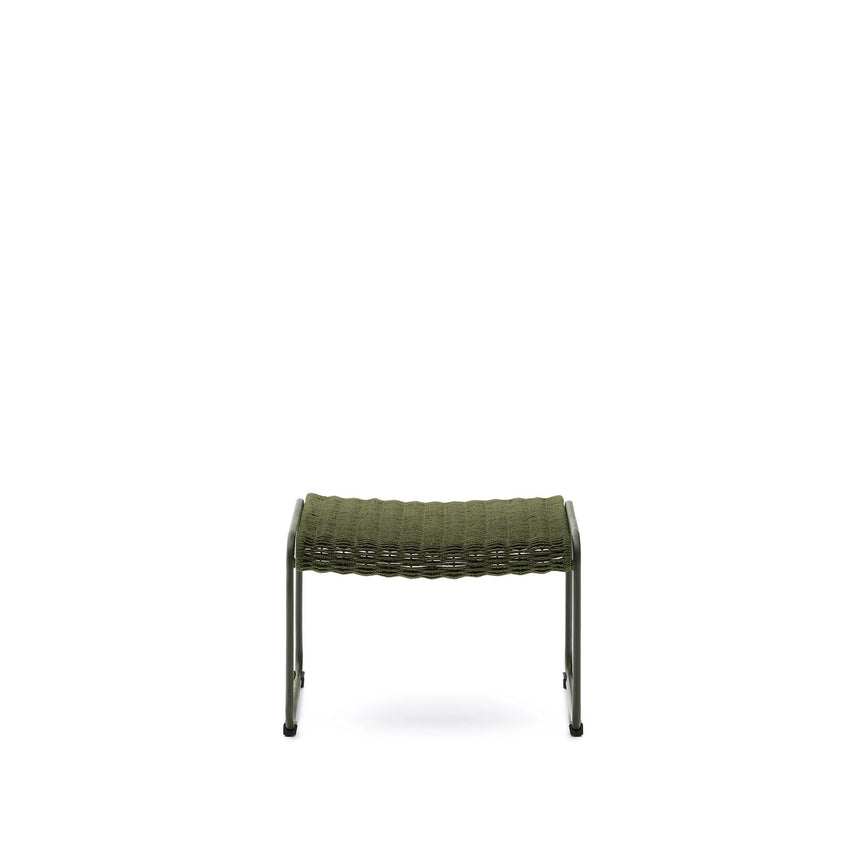 Fußablage Maurina aus grün verzinktem Stahl mit grünem Seil 58 x 52,5 cm von Kave Home – Bild 9