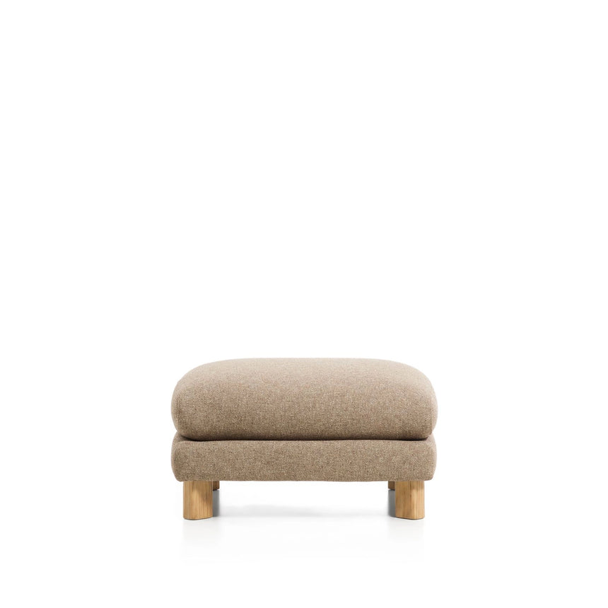 Fußablage Vera mit Beinen aus massivem Eschenholz mit natürlichem Finish, 80 x 80 cm, FSC Mix Credit von Kave Home – Bild 1