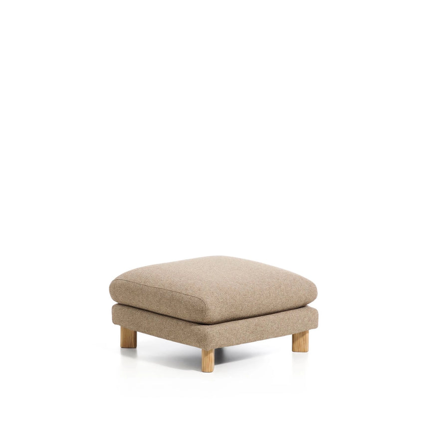 Fußablage Vera mit Beinen aus massivem Eschenholz mit natürlichem Finish, 80 x 80 cm, FSC Mix Credit von Kave Home – Bild 3