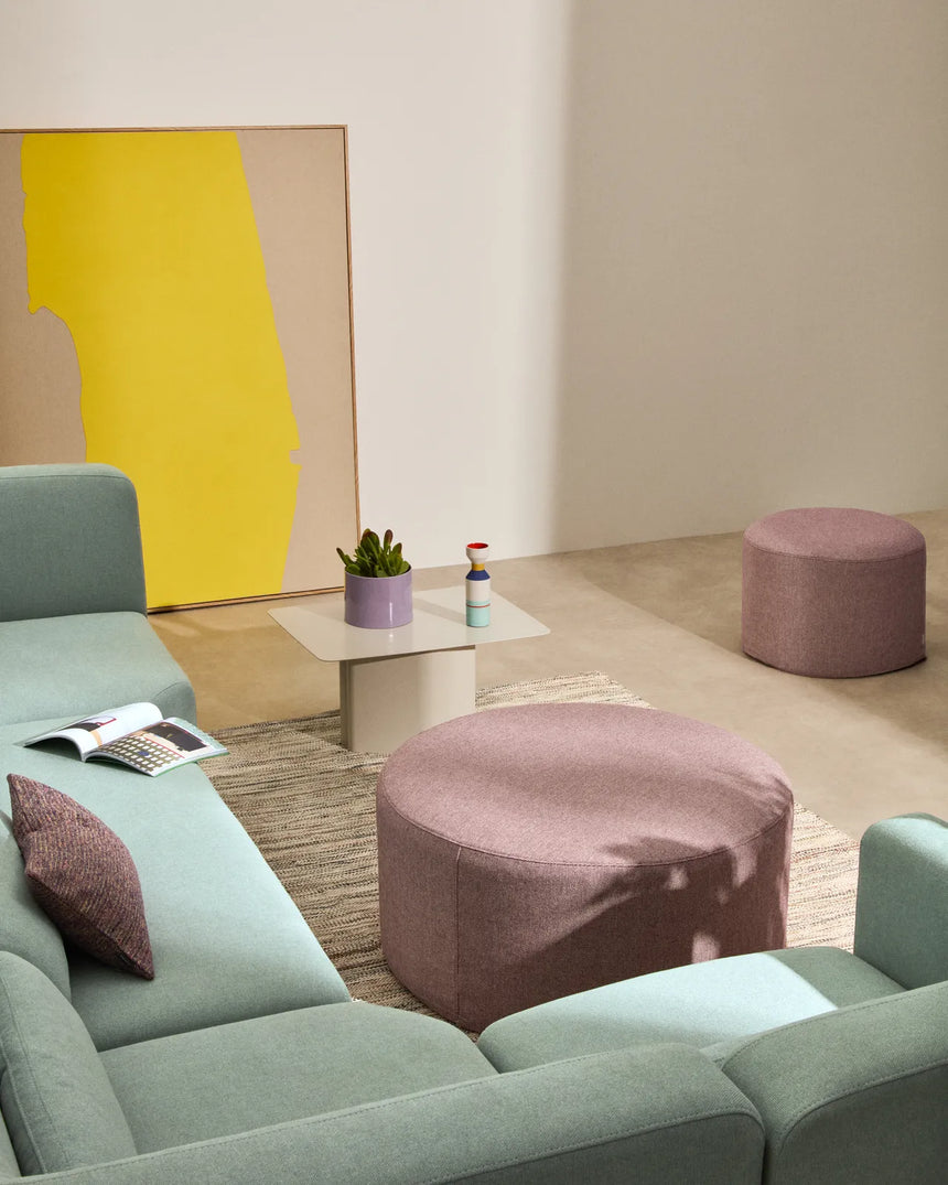 Fußablage mit abnehmbarem Bezug Kaeli violett Ø 90 cm von Kave Home – Bild 2