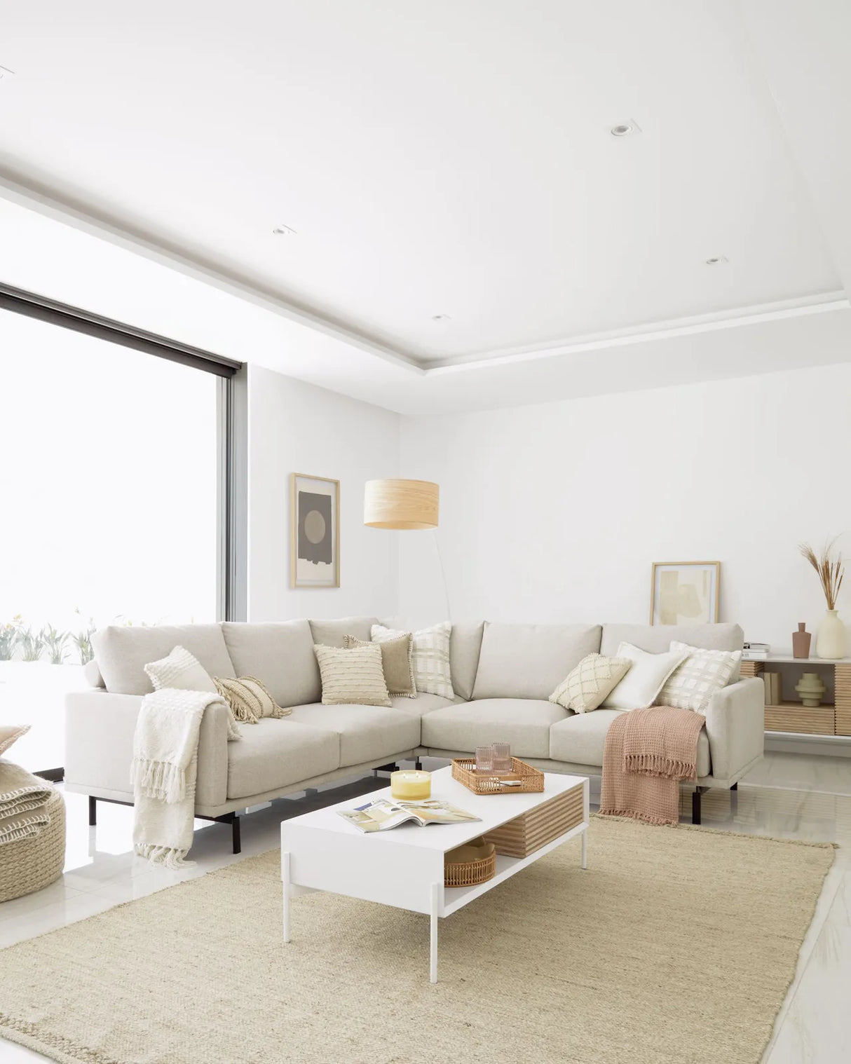 Galene 4-Sitzer Ecksofa beige 267 x 267 cm FSC Mix Credit von Kave Home – Produktbild 2