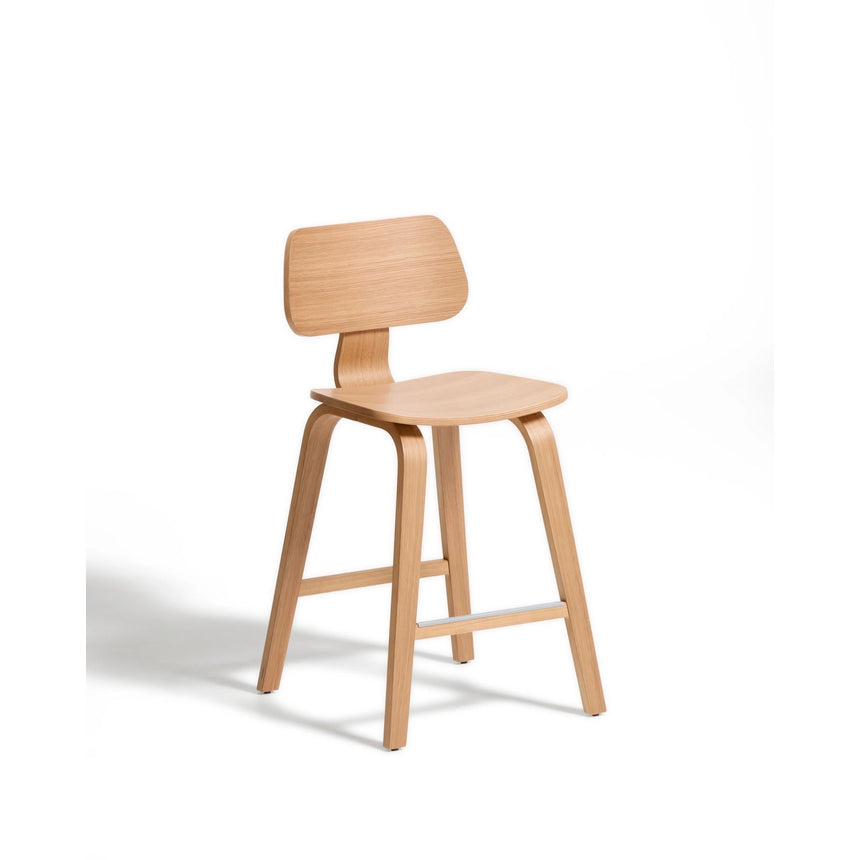 Gena-Hocker aus Eichenfurnier 65cm von Kave Home – Bild 1