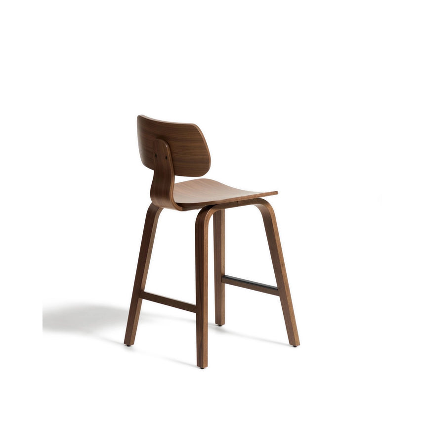 Gena-Hocker aus Nussbaumfurnier oder Eichenfurnier 65cm von Kave Home – Bild 4