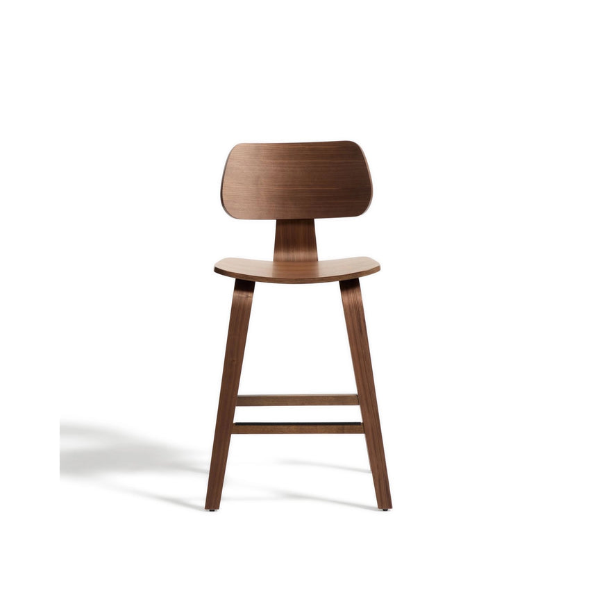 Gena-Hocker aus Nussbaumfurnier oder Eichenfurnier 65cm von Kave Home – Bild 5