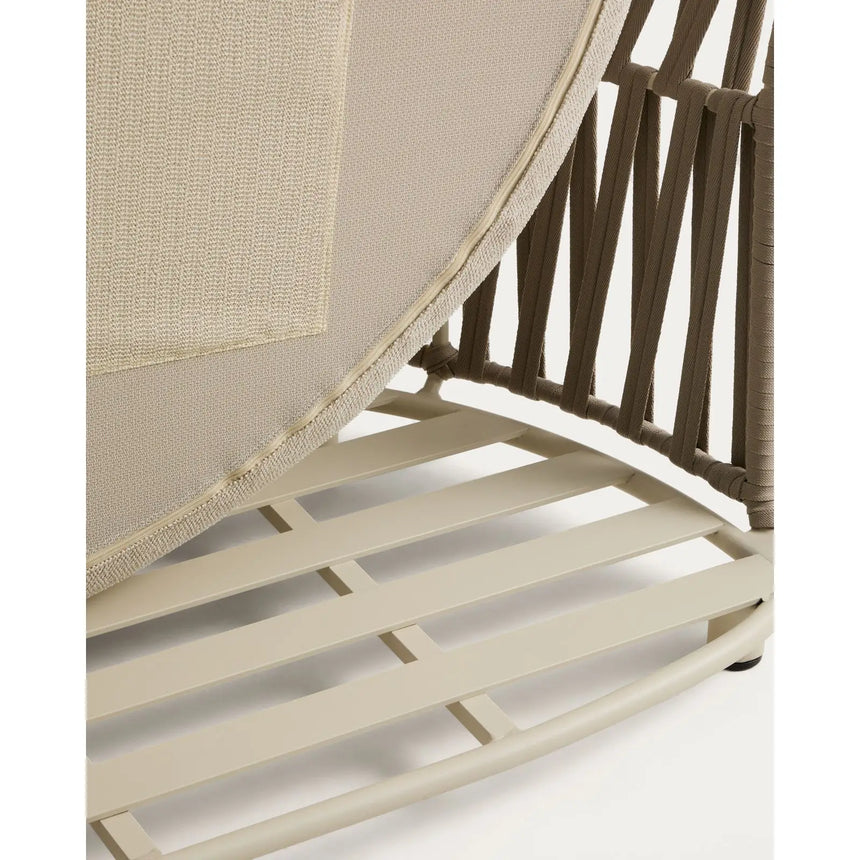 Geschwungenes Modul Osani aus ecrufarbenem Aluminium und taupefarbenem Seil, 167 cm von Kave Home – Bild 12