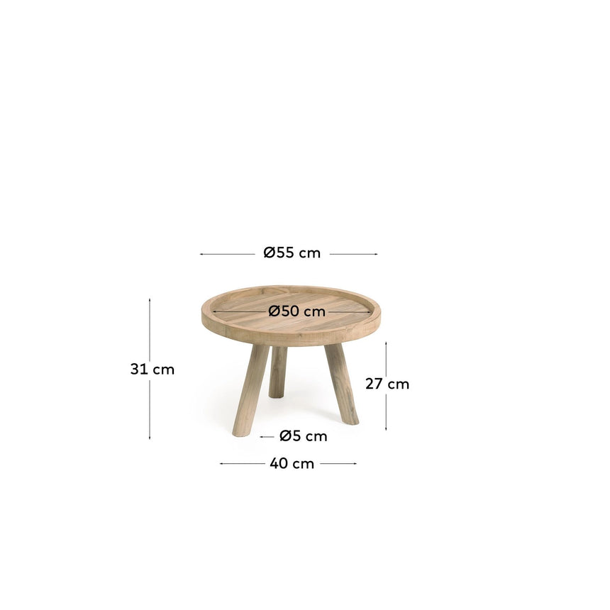 Glenda runder Couchtisch aus massivem Teakholz Ø 55 cm von Kave Home – Bild 6
