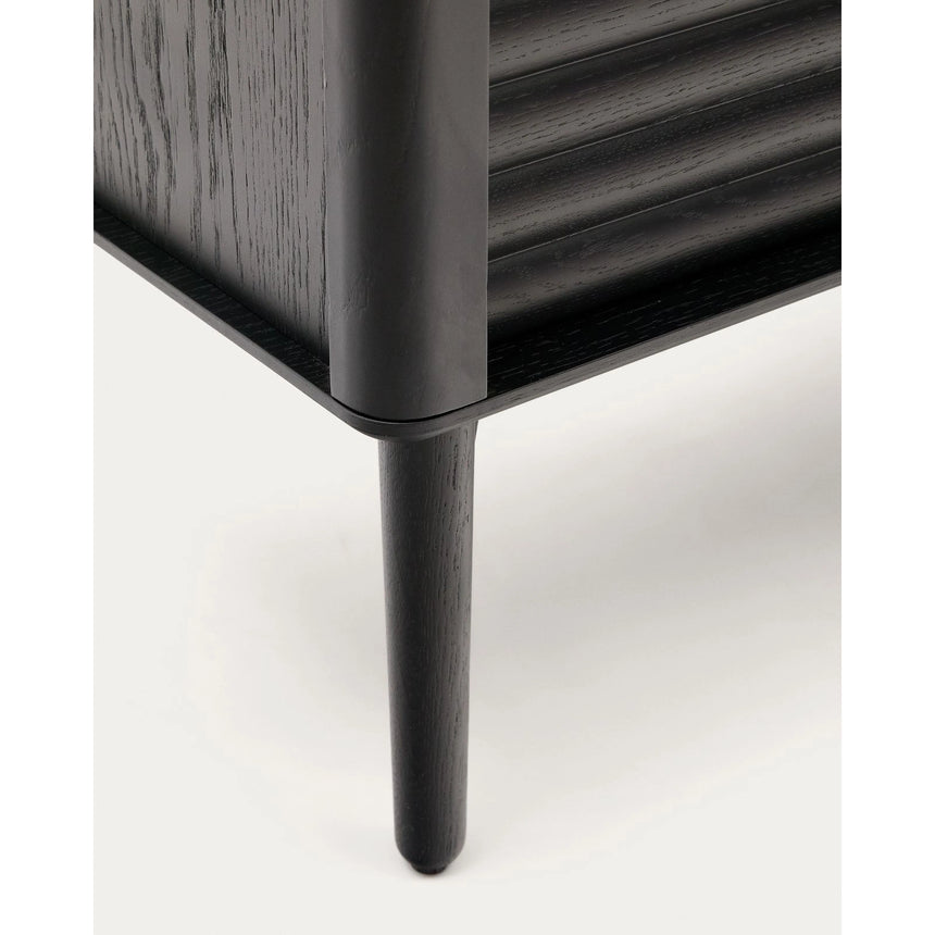 Highboard Lenon 3 Türen 3 Schubladen Eiche massiv und furniert schwarz 200x86cm FSC Mix Kredit von Kave Home – Bild 12